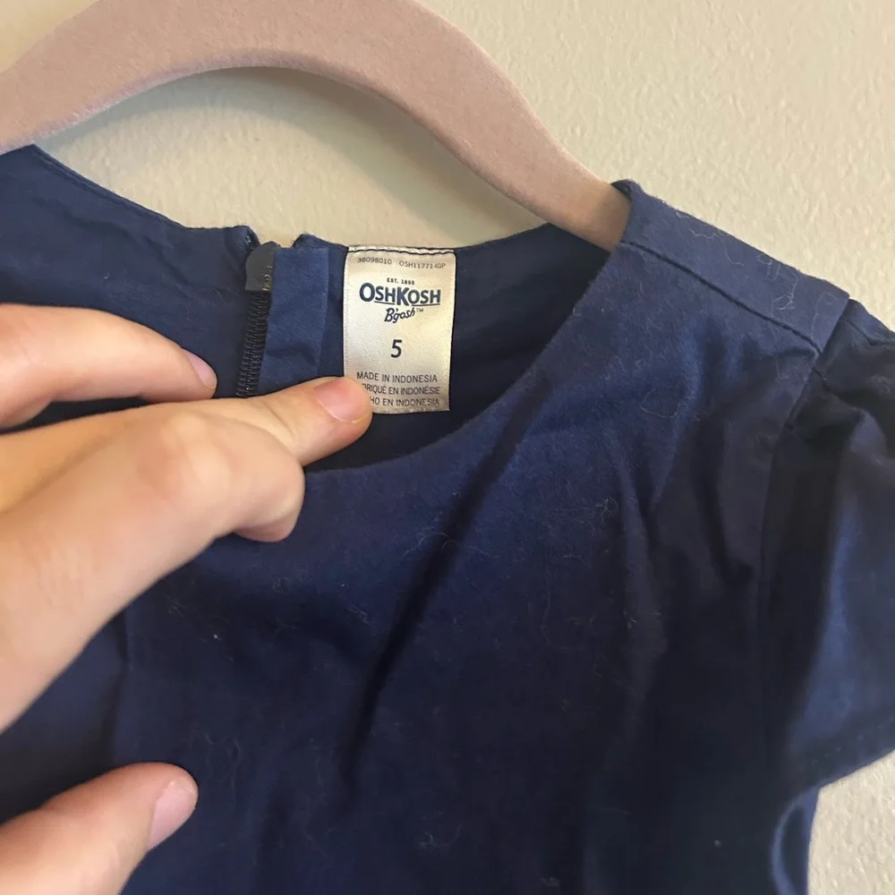 Oshkosh Girl 5T Navy Dress